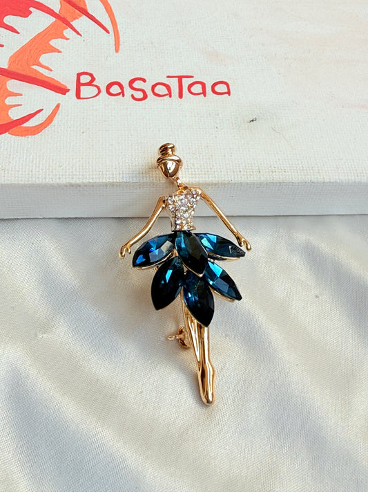 Bluish Ballerina Pin