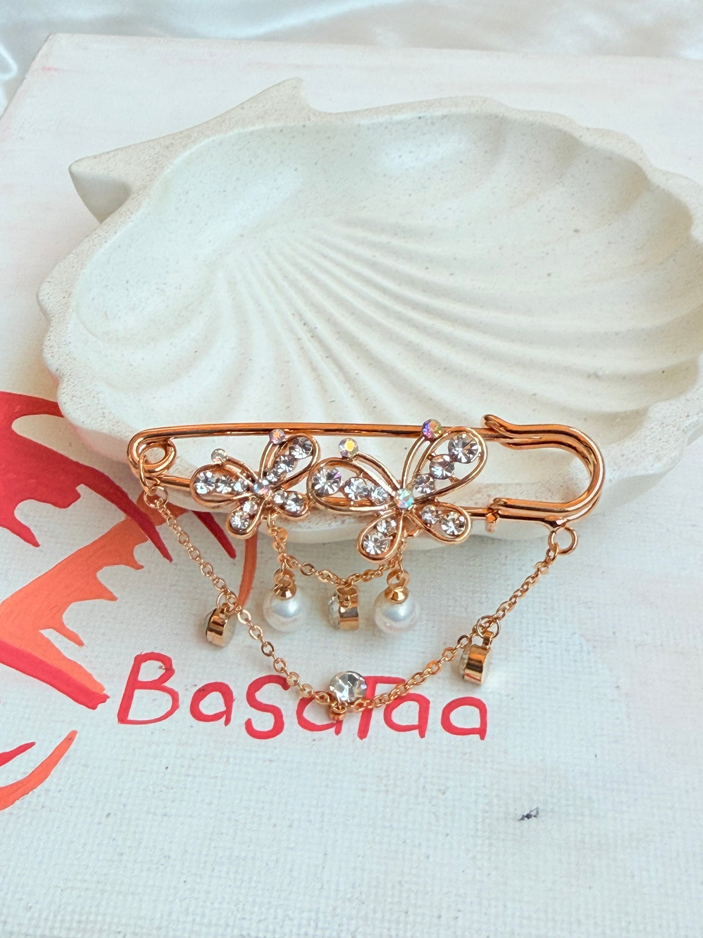 Rose Gold Butterfly Pin