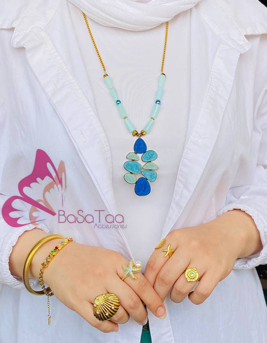 Blue Maze Necklace