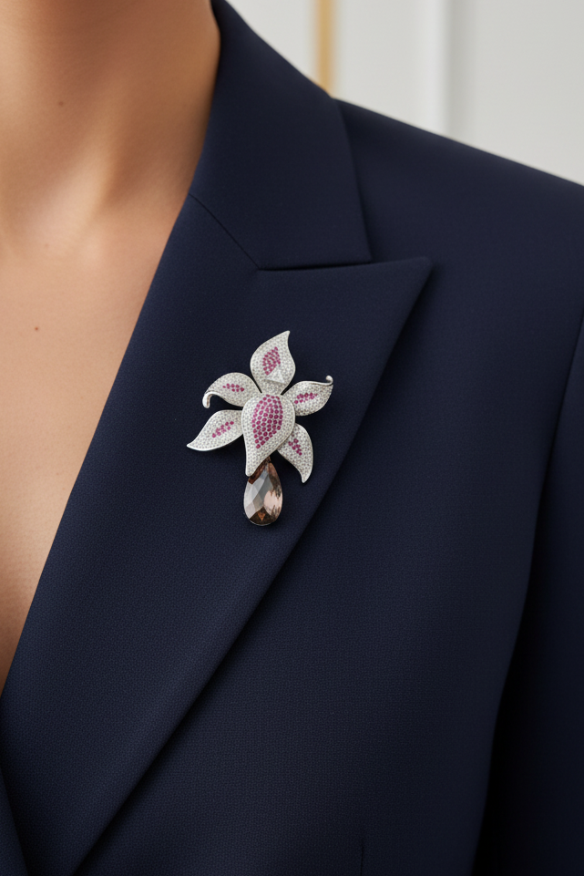 Crystal Dew Brooch