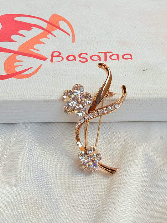 Rose Gold Flower Pin