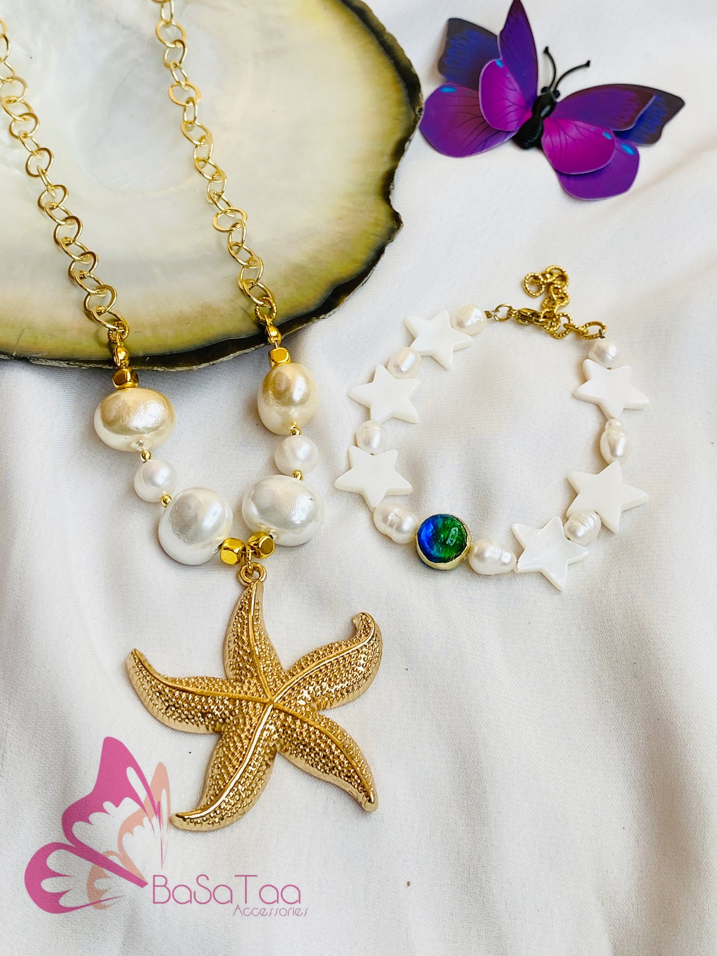 Golden Star Fish Necklace