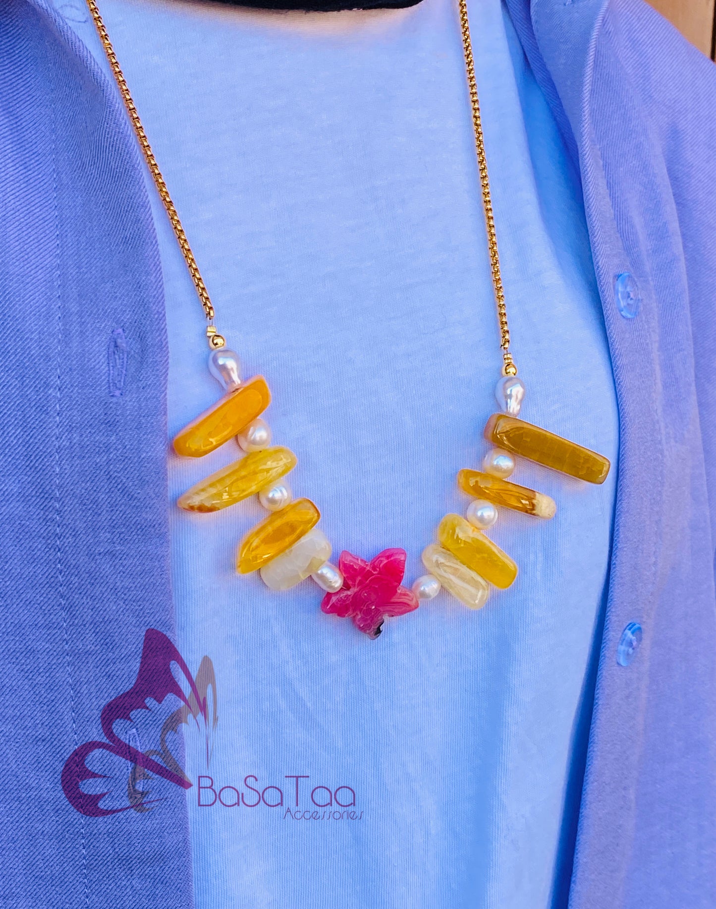 Pink Star Unique Necklace