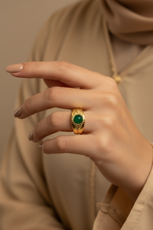 Floral Stony Ring