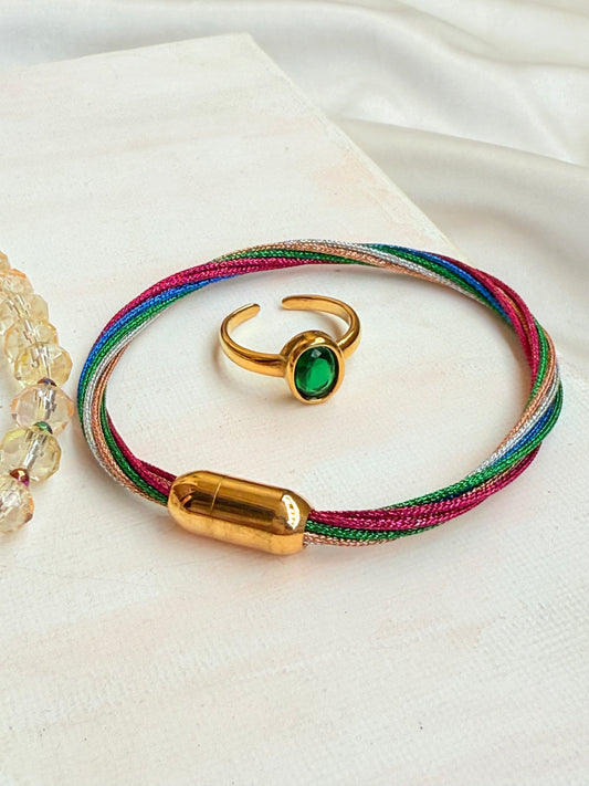 Coloured Magnetic Stainless Bracelet