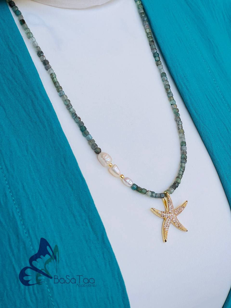 Jad Starfish Necklace