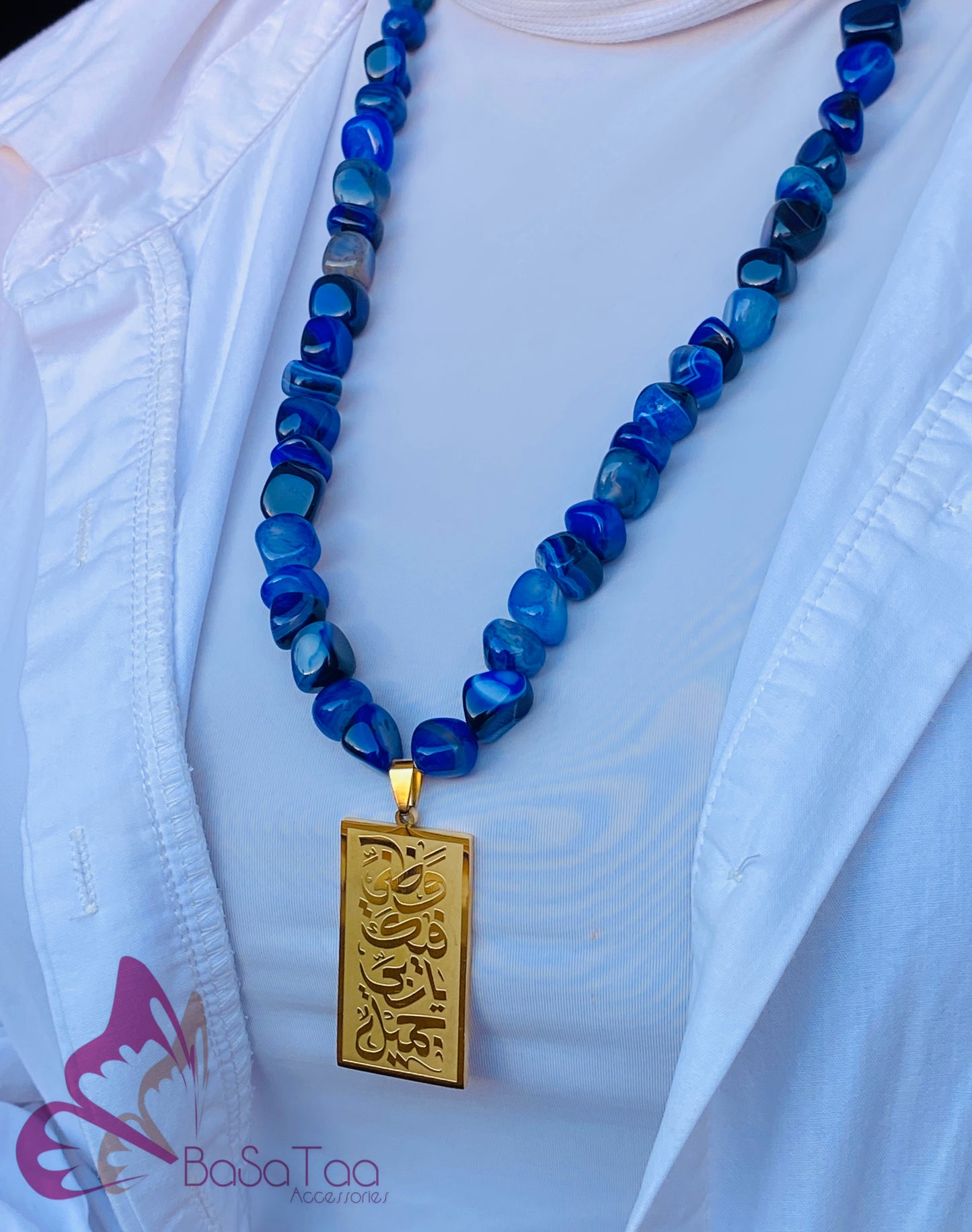 Blue Agate Necklace