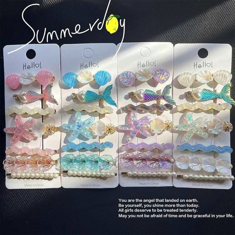 Sea Waves Hair Clips Set