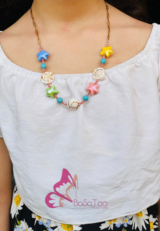 Pastel Sea Waves Necklace