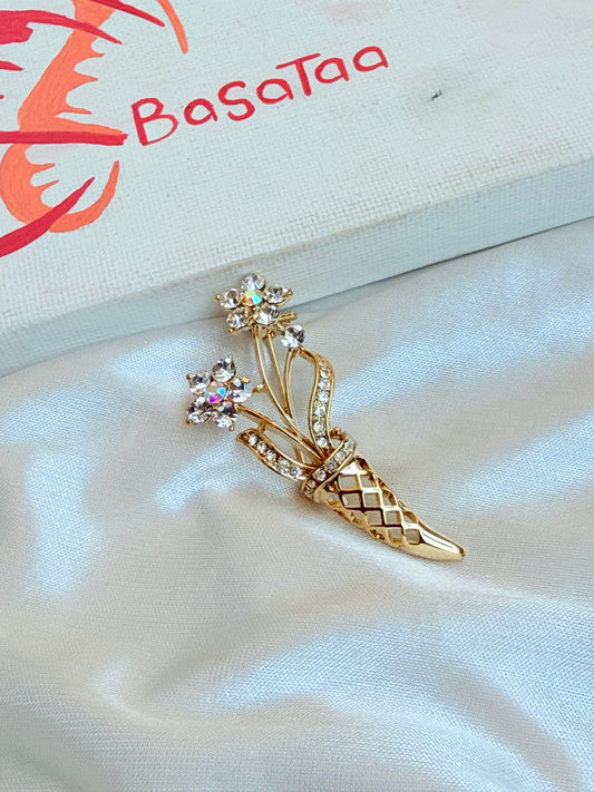 Golden Bouquet Pin