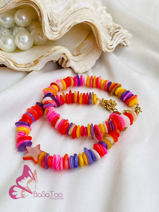 Coloured Shells Bracelets