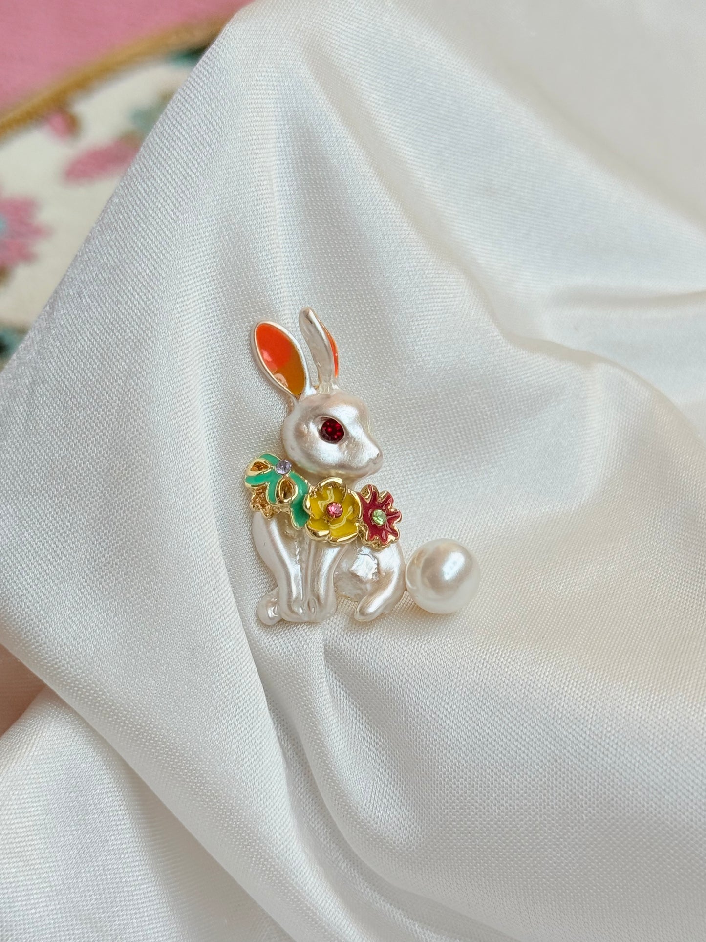 White Rabbit Brooch