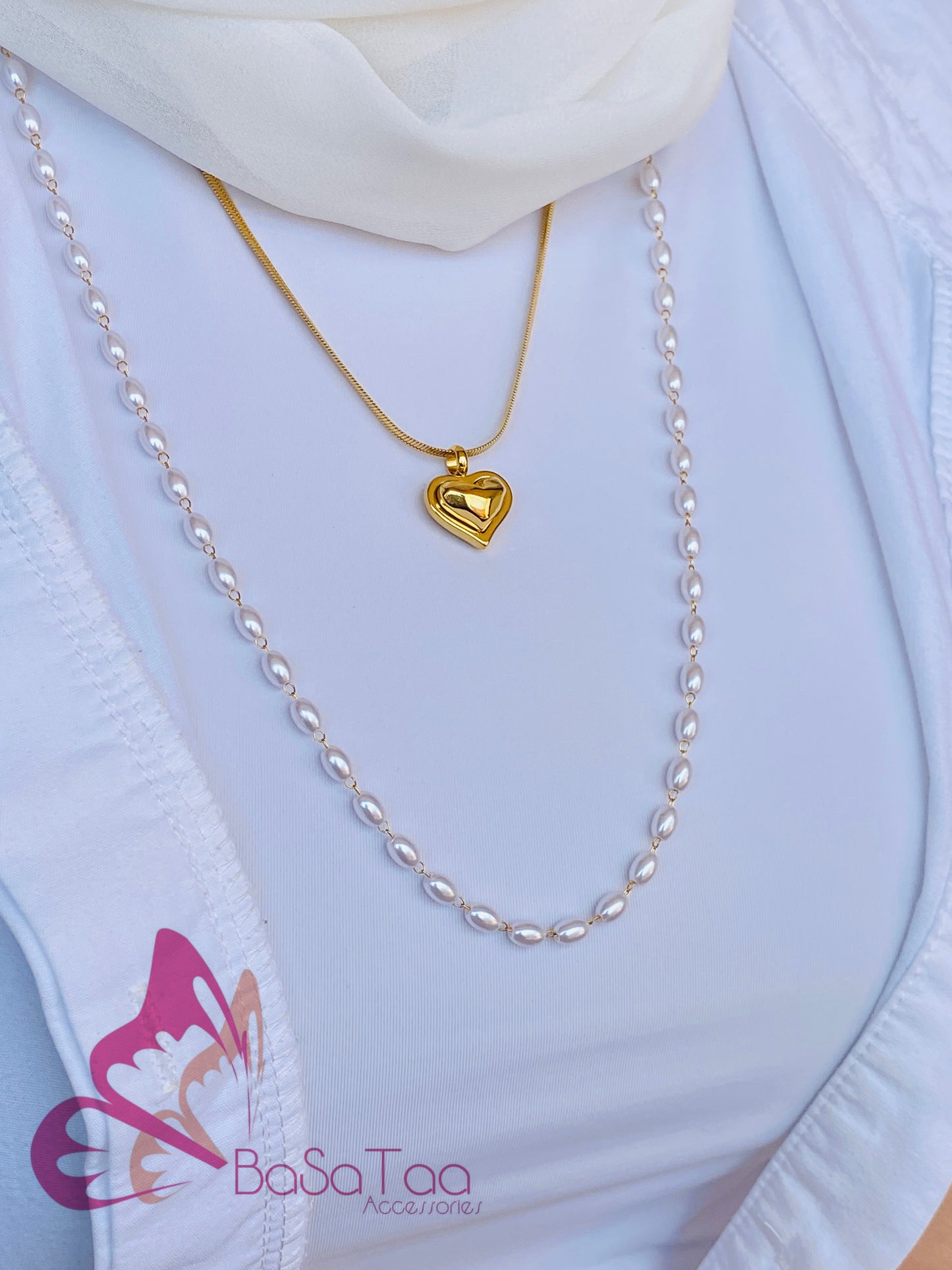 Golden Heart Stainless Necklace