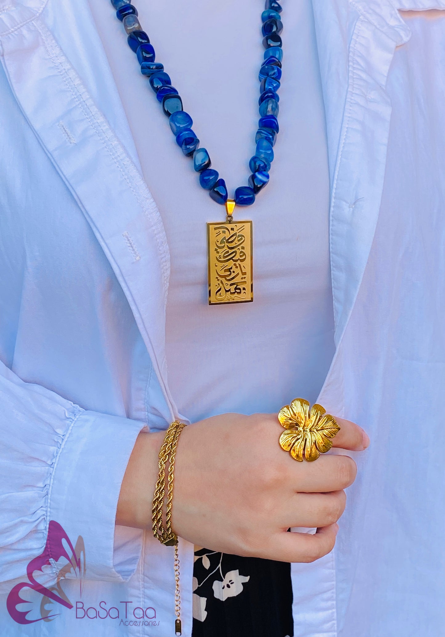Blue Agate Necklace