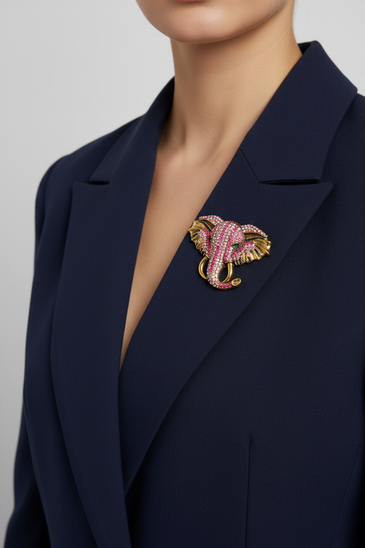 Majestic Elephant Brooch