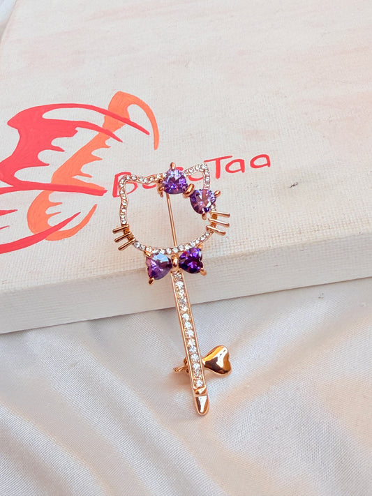 Lavender Cat Pin