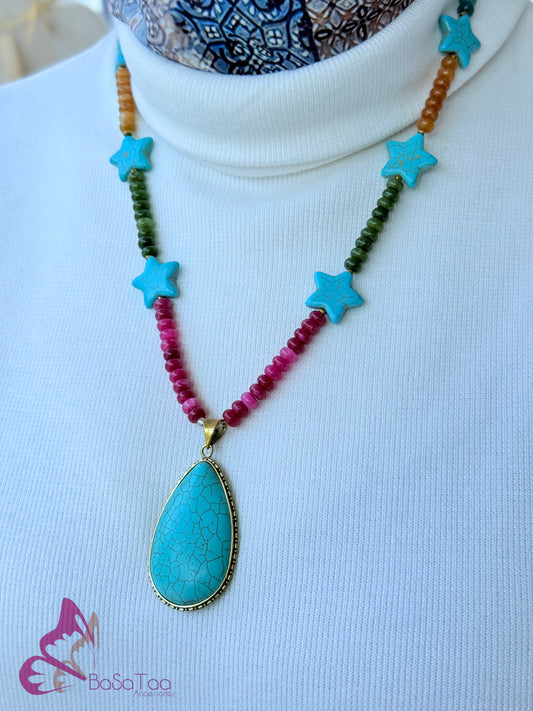 Fayrouz Coloured Master Piece Necklace