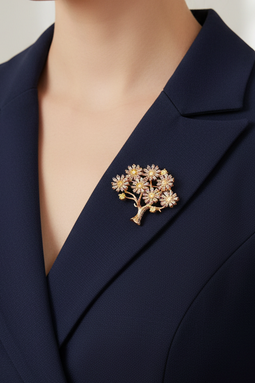 Amber Kiss Brooch