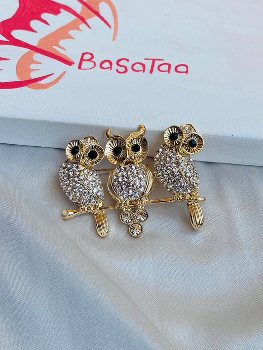 3 Owls Pin