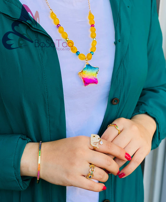 Rainbow Star Yellowstone Necklace