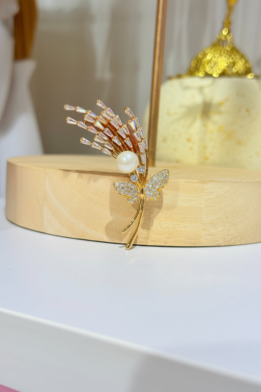 Pearl Wings Brooch