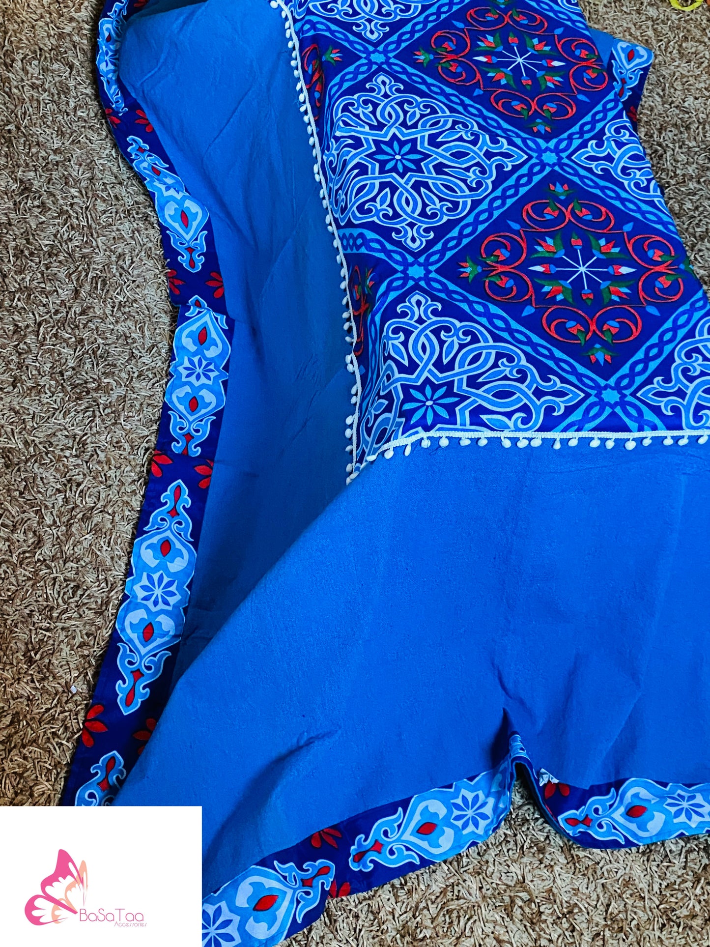 Blue Khayamiya Large Table Cover