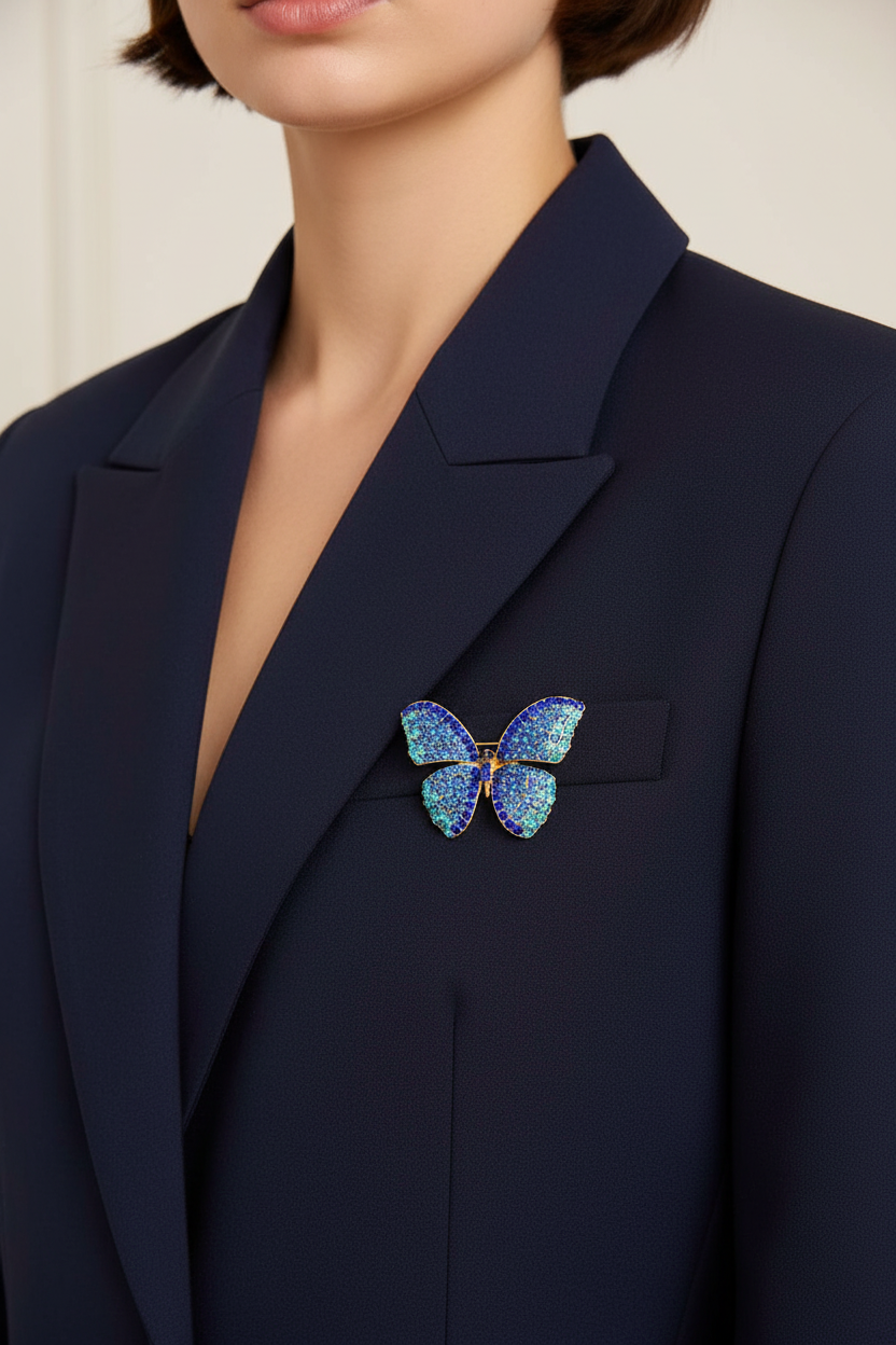 Blue Charm Brooch
