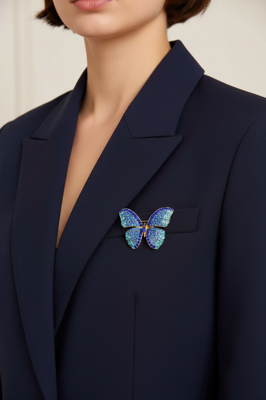Blue Charm Brooch