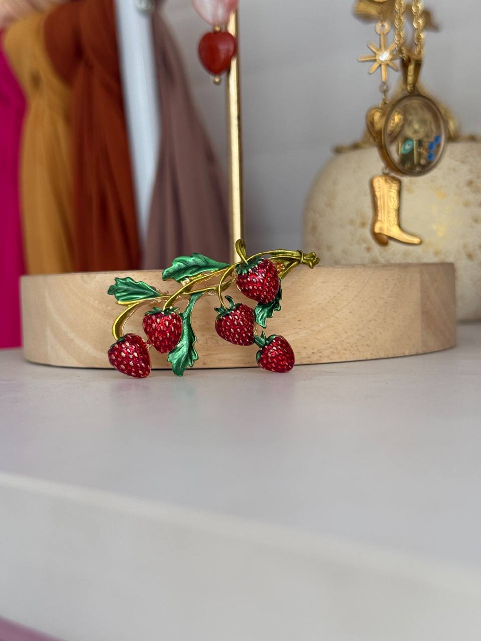 Strawberries Garden Brooch