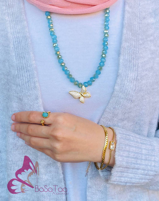 Blue Crystal Necklace