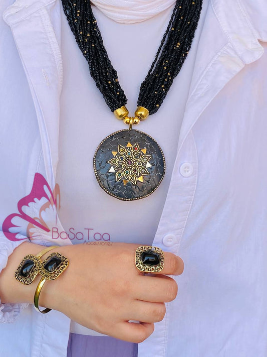 Unique Black Indian Necklace