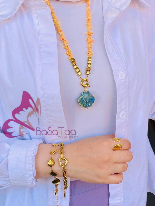 Blue Shell Necklace