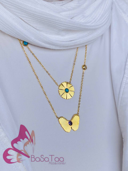 Double Layered Stainless Springy Necklace
